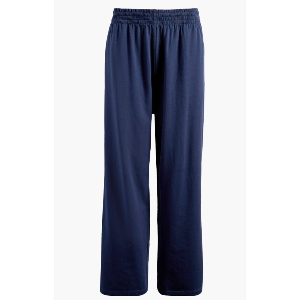 Skims Cotton Blend Jersey Wide Leg Pants, Concord, XL